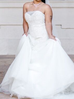 vera wang one shoulder organza dress Vera Wang White, One Shoulder Organza Dress with Black Belt Wedding Dress